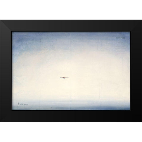 Au dessus des mers Black Modern Wood Framed Art Print by Letestu, Yann