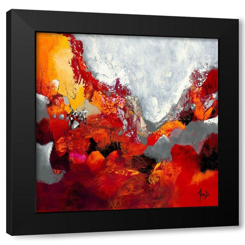 Pressentiment Black Modern Wood Framed Art Print with Double Matting by Jadis
