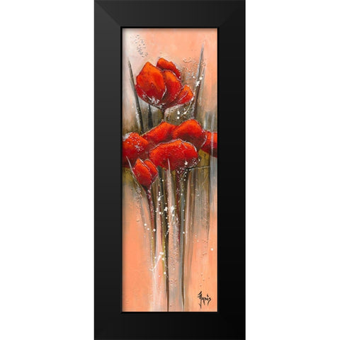 Fleur de lune 4 Black Modern Wood Framed Art Print by Jadis