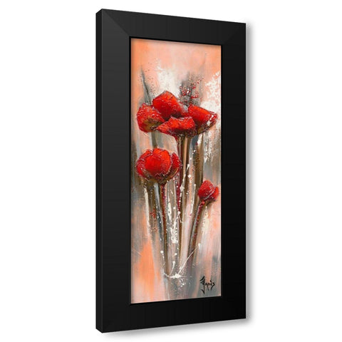 Fleur de lune 5 Black Modern Wood Framed Art Print by Jadis
