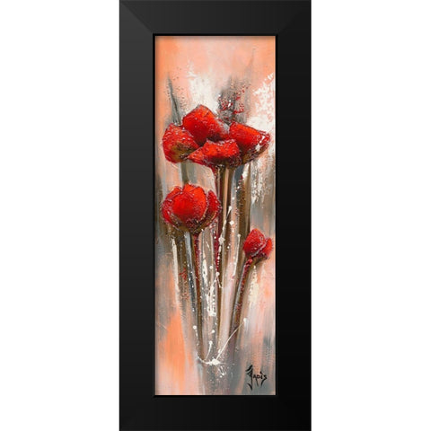 Fleur de lune 5 Black Modern Wood Framed Art Print by Jadis