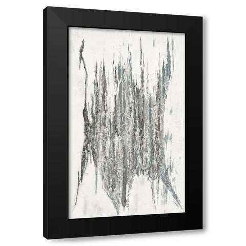 Ecailles de Dragon Black Modern Wood Framed Art Print by Caro-H