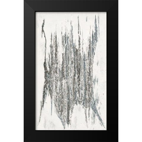 Ecailles de Dragon Black Modern Wood Framed Art Print by Caro-H