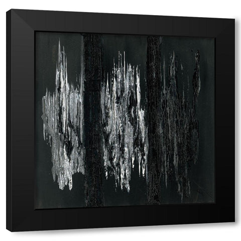 Mysterieux Black Modern Wood Framed Art Print by Caro-H
