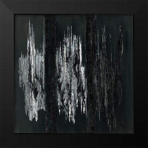 Mysterieux Black Modern Wood Framed Art Print by Caro-H