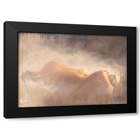Nude I Black Modern Wood Framed Art Print by Mallo, Pierre