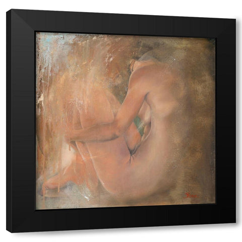 Nude IV Black Modern Wood Framed Art Print by Mallo, Pierre