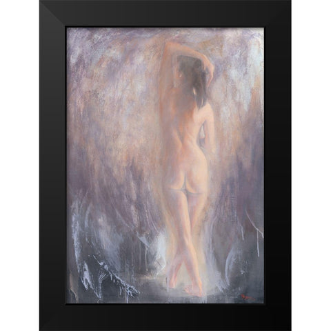 Nude VI Black Modern Wood Framed Art Print by Mallo, Pierre