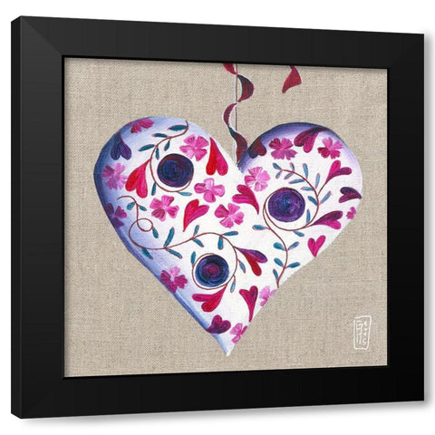 Honey Black Modern Wood Framed Art Print with Double Matting by Mellier, Francine