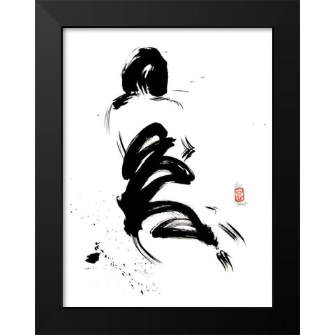L imminence du desir Black Modern Wood Framed Art Print by Hanniet, Marc