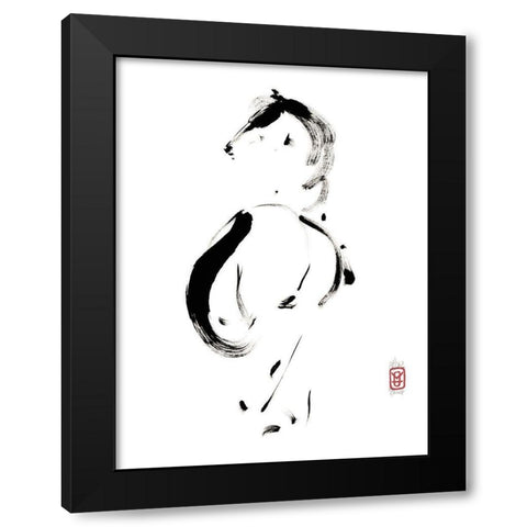La mysterieuse elegante Black Modern Wood Framed Art Print with Double Matting by Hanniet, Marc