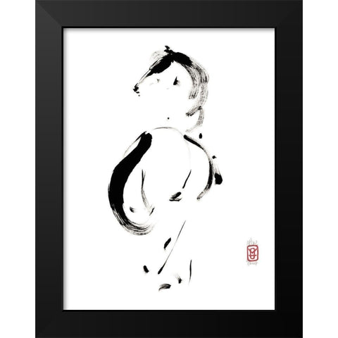 La mysterieuse elegante Black Modern Wood Framed Art Print by Hanniet, Marc