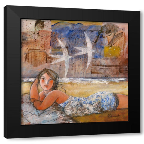 Autre et semblable Black Modern Wood Framed Art Print with Double Matting by Hanniet, Marc