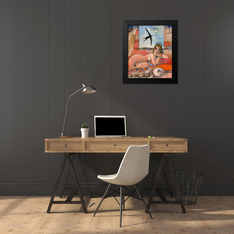 En chaque francaise sommeille une parisienne Black Modern Wood Framed Art Print by Hanniet, Marc