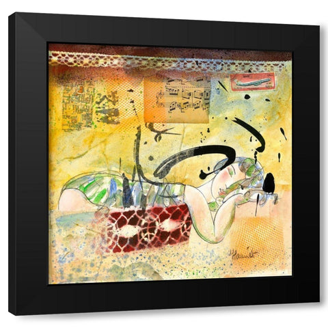 Le voyage en partage Black Modern Wood Framed Art Print by Hanniet, Marc