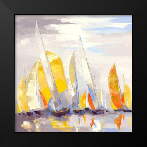 Rondinara Black Modern Wood Framed Art Print by Mauviel, Laurence