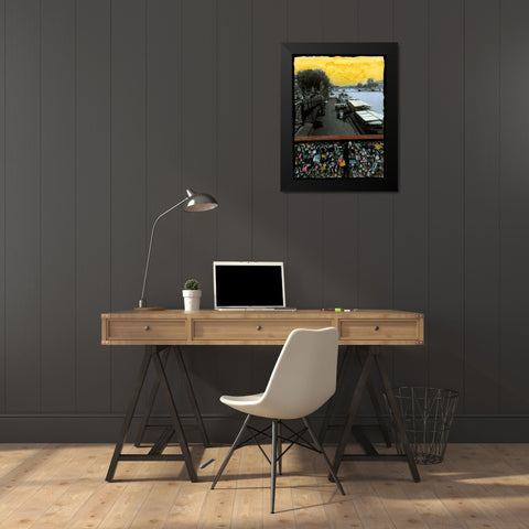 Petite nouvelle dune pluie dautomne Black Modern Wood Framed Art Print by Simonutti, Riccardo