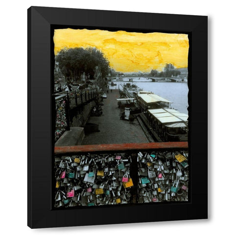 Petite nouvelle dune pluie dautomne Black Modern Wood Framed Art Print with Double Matting by Simonutti, Riccardo