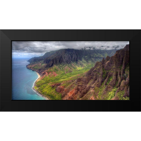 Lost World Black Modern Wood Framed Art Print by Terrible, Aurelien