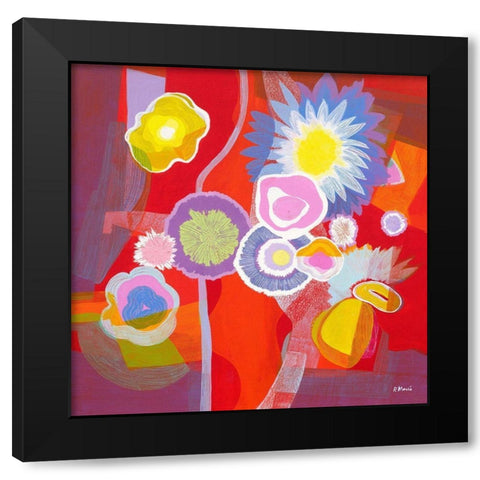 Pop Art I Black Modern Wood Framed Art Print by Moune, Pierre