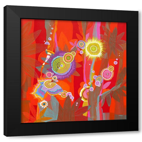 Pop Art II Black Modern Wood Framed Art Print with Double Matting by Moune, Pierre