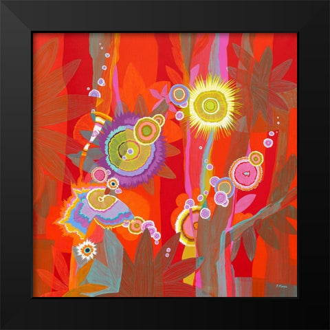Pop Art II Black Modern Wood Framed Art Print by Moune, Pierre