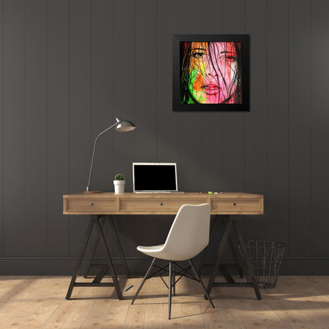 Louise Black Modern Wood Framed Art Print by Lemahieu, Lise