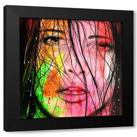 Louise Black Modern Wood Framed Art Print with Double Matting by Lemahieu, Lise