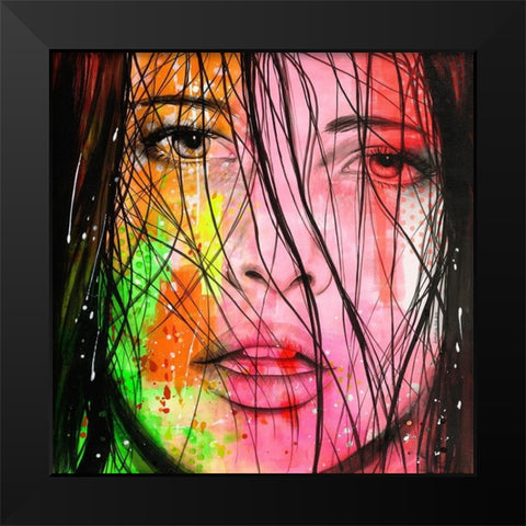 Louise Black Modern Wood Framed Art Print by Lemahieu, Lise