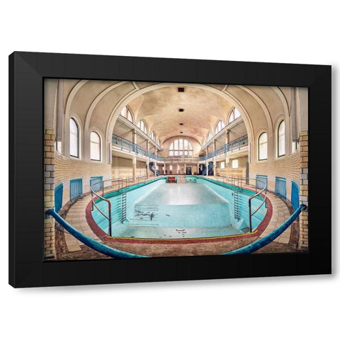 The Grand Pool Black Modern Wood Framed Art Print by Haker, Matthias