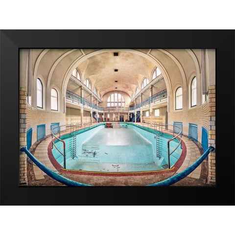 The Grand Pool Black Modern Wood Framed Art Print by Haker, Matthias