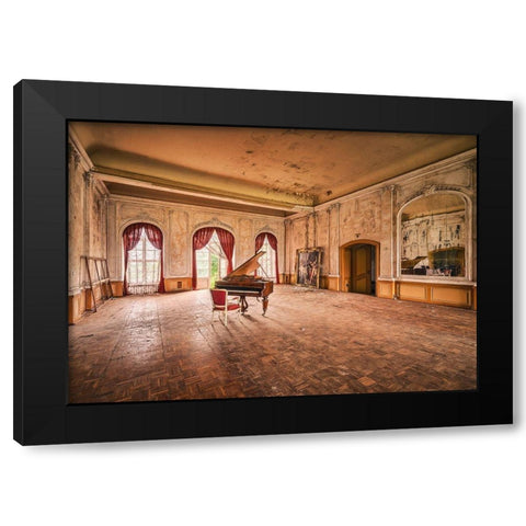 Keep on Dancing Black Modern Wood Framed Art Print with Double Matting by Haker, Matthias