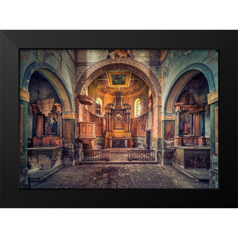 No More Preaching Black Modern Wood Framed Art Print by Haker, Matthias