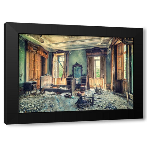 Once a Glorious House Black Modern Wood Framed Art Print by Haker, Matthias