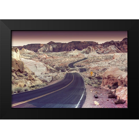 Snake Road Black Modern Wood Framed Art Print by Lichtenwalter, Tom