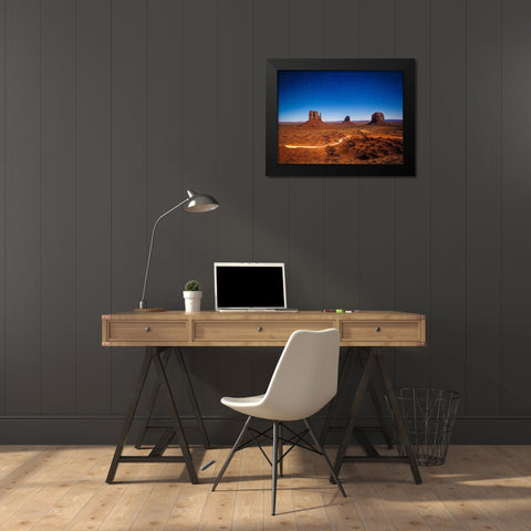 Monument Valley Stars Black Modern Wood Framed Art Print by Lichtenwalter, Tom
