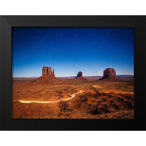 Monument Valley Stars Black Modern Wood Framed Art Print by Lichtenwalter, Tom
