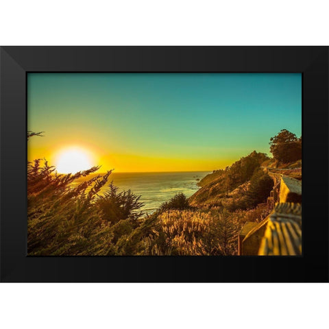 Sunset Rim Black Modern Wood Framed Art Print by Lichtenwalter, Tom