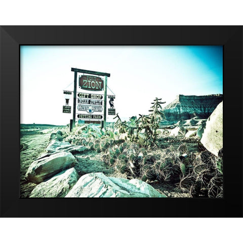 Fort Zion Black Modern Wood Framed Art Print by Lichtenwalter, Tom