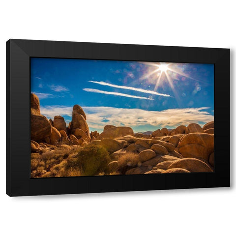 Yellow Rocks Black Modern Wood Framed Art Print by Lichtenwalter, Tom