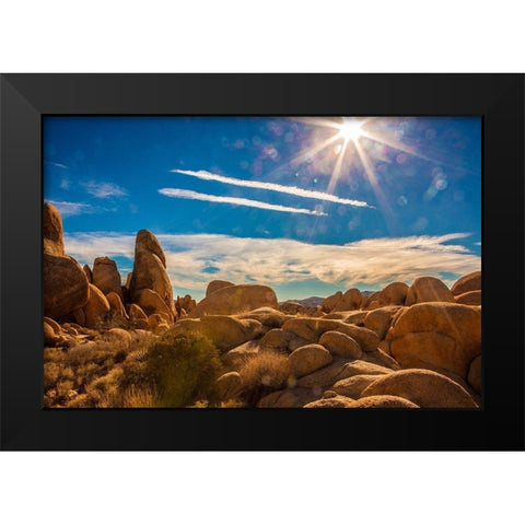 Yellow Rocks Black Modern Wood Framed Art Print by Lichtenwalter, Tom