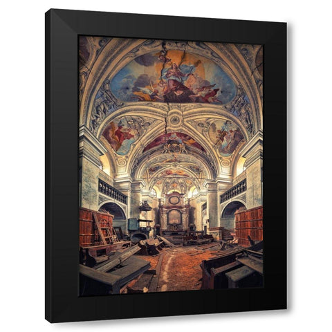 The Last Prayer Black Modern Wood Framed Art Print with Double Matting by Haker, Matthias