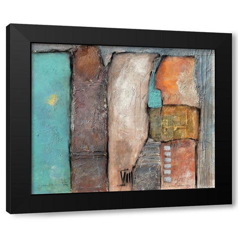 Leicht grun - blau Black Modern Wood Framed Art Print with Double Matting by Alba, Andreas