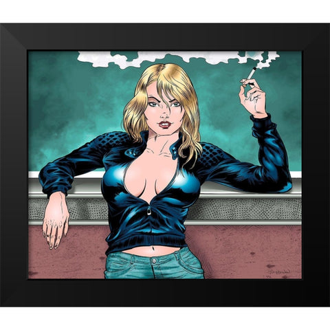 So what? Black Modern Wood Framed Art Print by Beaudenon, Thierry