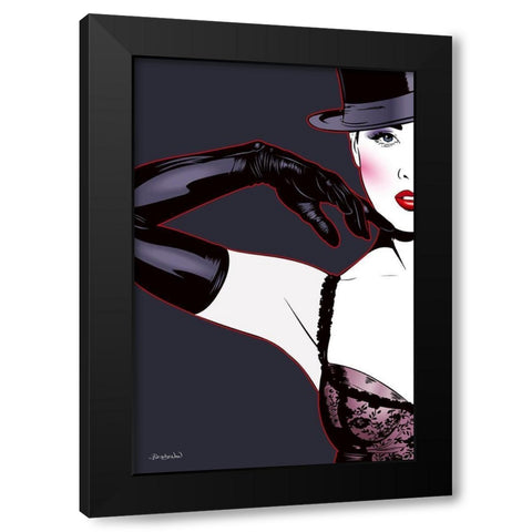 Cabaret Glamour Black Modern Wood Framed Art Print with Double Matting by Beaudenon, Thierry