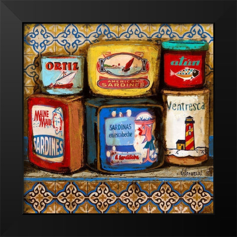 Despensa Marinera Black Modern Wood Framed Art Print by Villanueva, Natalia