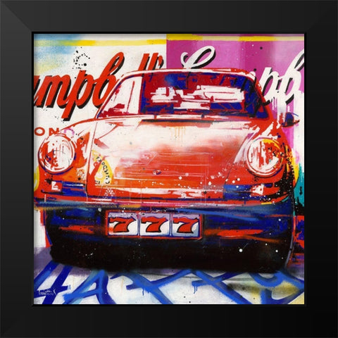 911 Condensed Black Modern Wood Framed Art Print by Cornee, Patrick