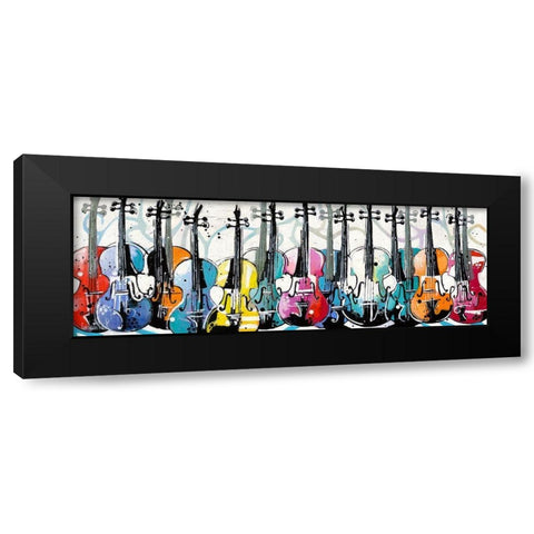 Variation for Violins Black Modern Wood Framed Art Print with Double Matting by Cornee, Patrick