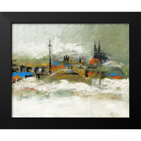 Love Cologne III Black Modern Wood Framed Art Print by Arns-Muller, Monika