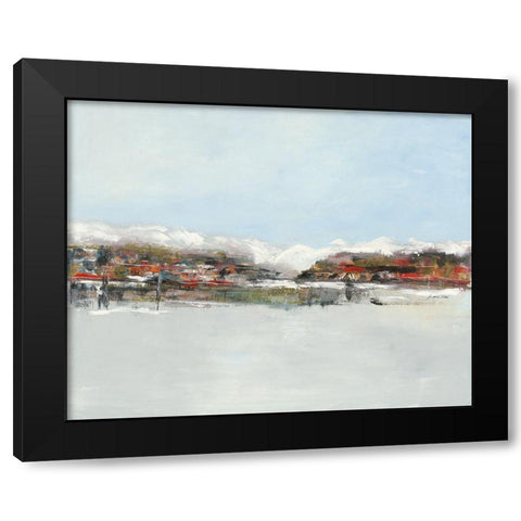 Wintertown Black Modern Wood Framed Art Print with Double Matting by Arns-Muller, Monika